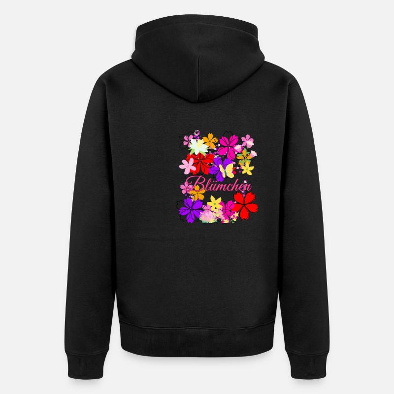 Fleurs, fleurs, costume de fleur, carnaval - Veste à capuche bio Premium Unisexe - noir