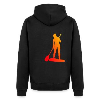 Stand up Paddling Board Men's Standup Paddling - Unisex Premium Organic Zip Hoodie - black - Back - Nico (187cm)