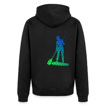 Standup Paddling Stand up Paddling Board Men - Unisex Premium Organic Zip Hoodie - black - Back - Nico (187cm)