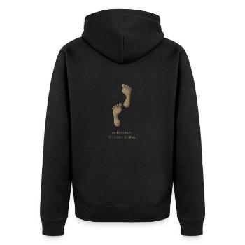 St Peter Ording - Unisex Premium Bio Zip Hoodie - Schwarz - Hinten - Nico (187cm)