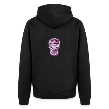 Calavera - Unisex Premium Organic Zip Hoodie - black - Back - Nico (187cm)