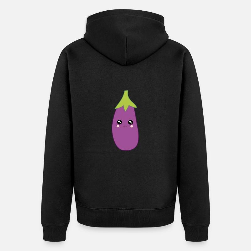 Aubergine Légume Costume Carnaval Carnaval - Veste à capuche bio Premium Unisexe - noir