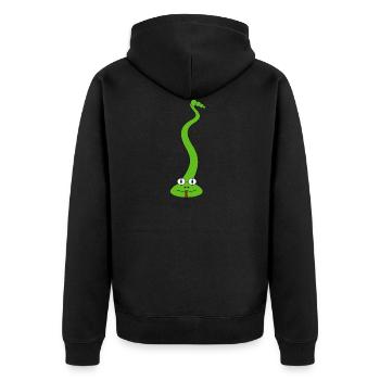Serpent vert 1 - Veste à capuche bio Premium Unisexe - noir - Dos - Nico (187cm)