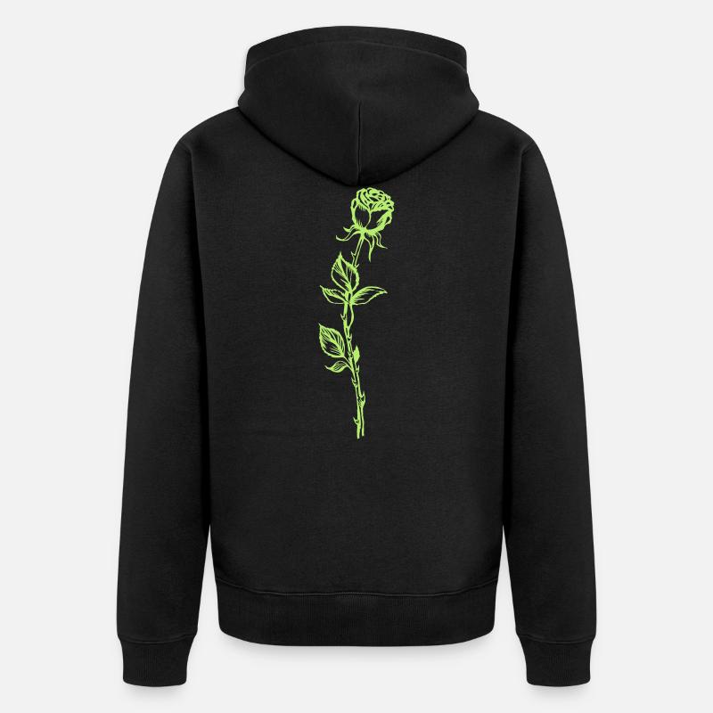 rose - Veste à capuche bio Premium Unisexe - noir