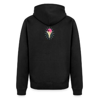 Une crème glacée est toujours une crème glacée dans un croissant idée cadeau - Veste à capuche bio Premium Unisexe - noir - Dos - Nico (187cm)