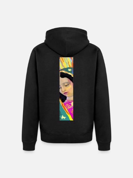 Guadalupe-Säule - Unisex Premium Bio Zip Hoodie - Schwarz