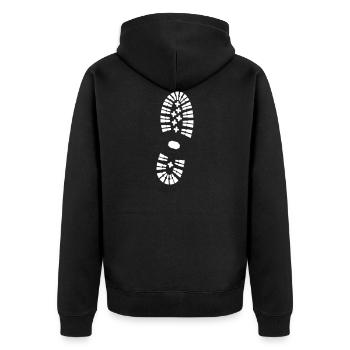 Footprint, shoepriint right (super cheap) - Veste à capuche bio Premium Unisexe - noir - Dos - Nico (187cm)