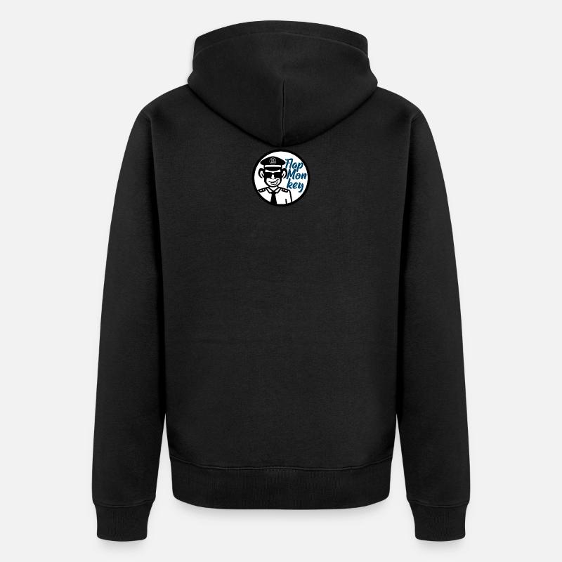 FlapMonkey - Veste à capuche bio Premium Unisexe - noir