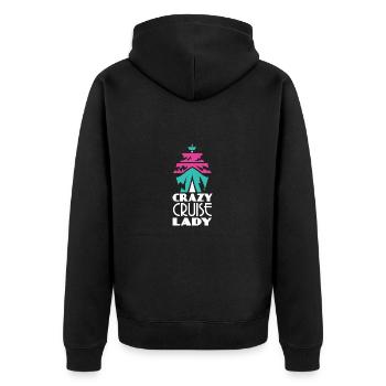 Cruise Cruise Ship - Unisex Premium Organic Zip Hoodie - black - Back - Nico (187cm)