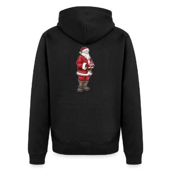 Petit gâteau de Noël Père Noël - Veste à capuche bio Premium Unisexe - noir - Dos - Nico (187cm)