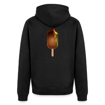 Chocolate popsicles with rainbow filling - Unisex Premium Organic Zip Hoodie - black - Back - Nico (187cm)