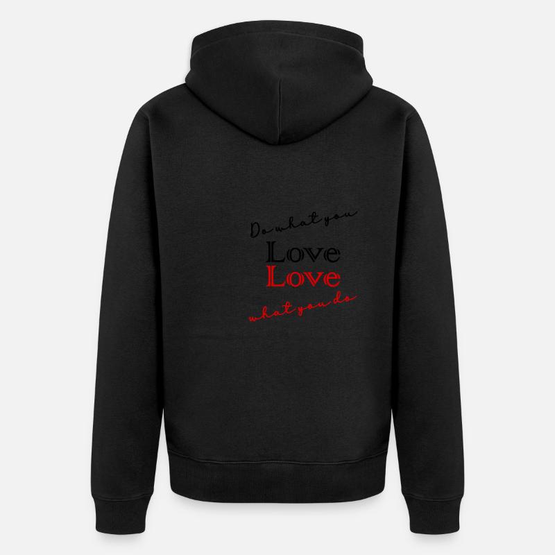 CITATION,CITATIONS,MESSAGE, MESSAGE,HUMOUR - Veste à capuche bio Premium Unisexe - noir