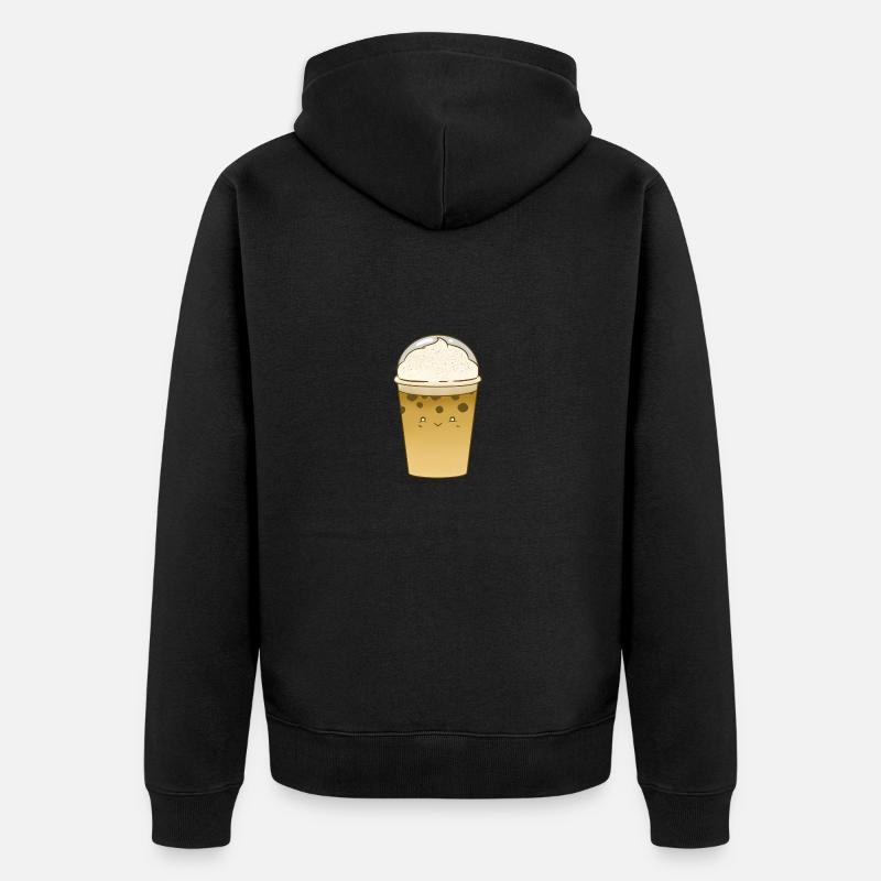 Latte à la citrouille douce - Veste à capuche bio Premium Unisexe - noir