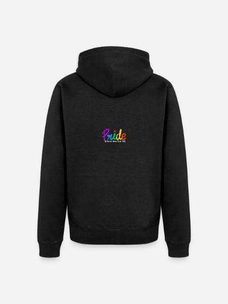 Pride - dark - Unisex Premium Organic Zip Hoodie - black
