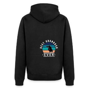 Best Granddad Ever Photographer W - Unisex Premium Organic Zip Hoodie - black - Back - Nico (187cm)