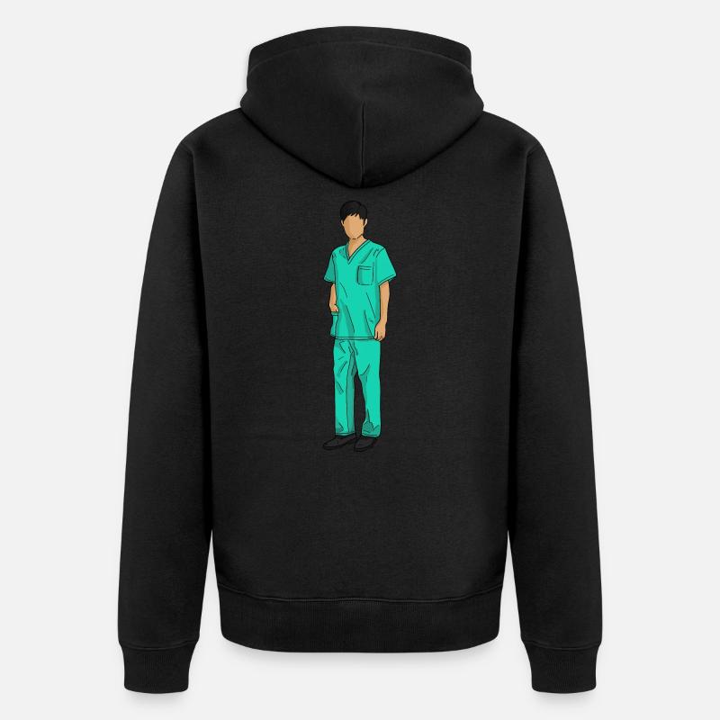 Infirmière infirmière - Veste à capuche bio Premium Unisexe - noir