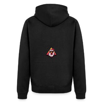Coq Noël Cool - Veste à capuche bio Premium Unisexe - noir - Dos - Nico (187cm)