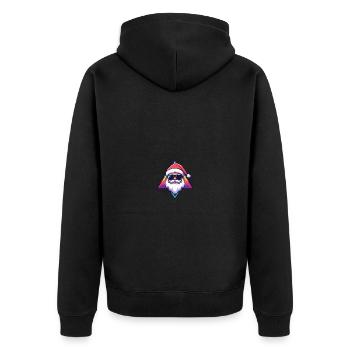 Père Noël Noël cool - Veste à capuche bio Premium Unisexe - noir - Dos - Nico (187cm)