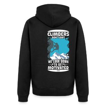 Grimper - Veste à capuche bio Premium Unisexe - noir - Dos - Nico (187cm)
