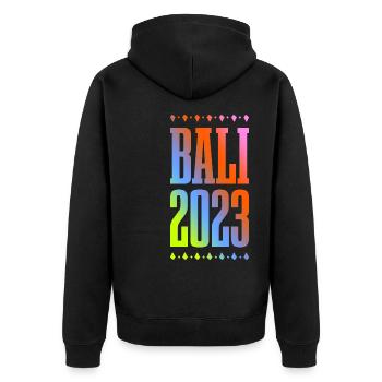 Bali 2023 - Veste à capuche bio Premium Unisexe - noir - Dos - Nico (187cm)