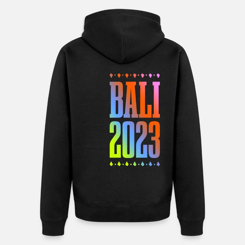 Bali 2023 - Unisex Premium Bio Zip Hoodie - Schwarz