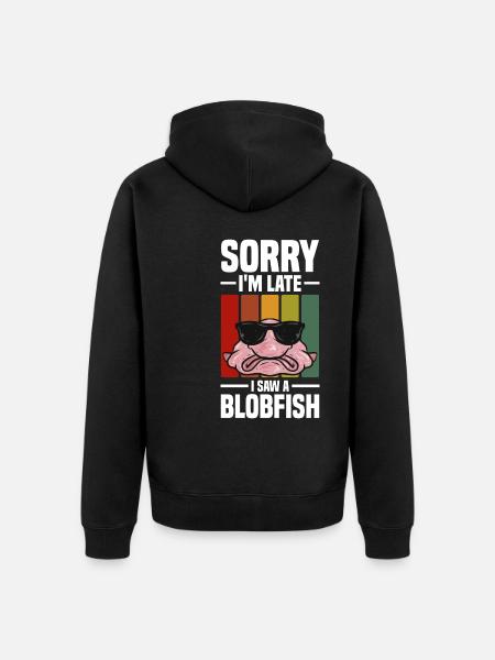 Blobfisch - Unisex Premium Bio Zip Hoodie - Schwarz