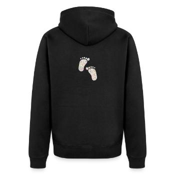 pieds - Veste à capuche bio Premium Unisexe - noir - Dos - Nico (187cm)
