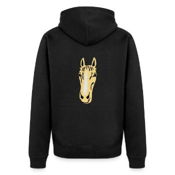 Cheval - Veste à capuche bio Premium Unisexe - noir - Dos - Nico (187cm)