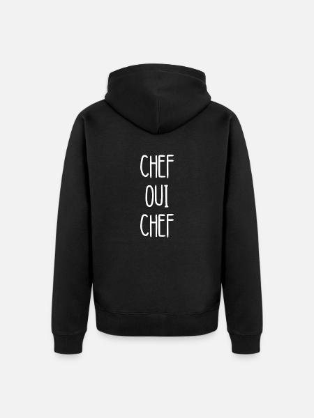 chef oui chef - Veste à capuche bio Premium Unisexe - noir