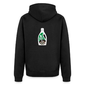Darts White Wash Spiel Dartscheibe - Unisex Premium Bio Zip Hoodie - Schwarz - Hinten - Nico (187cm)