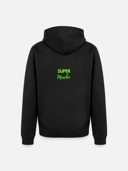 SUPER Macho - Veste à capuche bio Premium Unisexe - noir