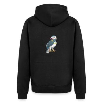 Harpy Bird of Prey Bird - Unisex Premium Organic Zip Hoodie - black - Back - Nico (187cm)