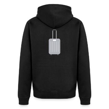 Valise Bagages - Veste à capuche bio Premium Unisexe - noir - Dos - Nico (187cm)