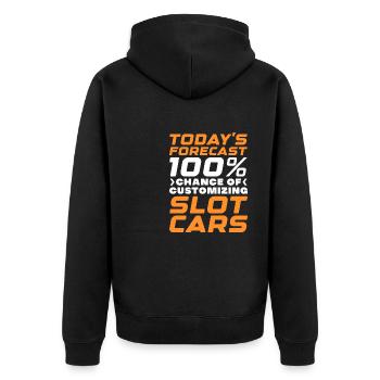 Les prévisions du jour sont de 100 % de chances de personnaliser la machine à sous - Veste à capuche bio Premium Unisexe - noir - Dos - Nico (187cm)