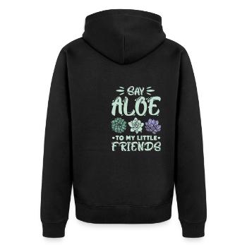 Dites Aloe À Mes Petits Amis - Aloe Vera Cactus - Veste à capuche bio Premium Unisexe - noir - Dos - Nico (187cm)