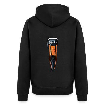 Tondeuses à cheveux - Veste à capuche bio Premium Unisexe - noir - Dos - Nico (187cm)