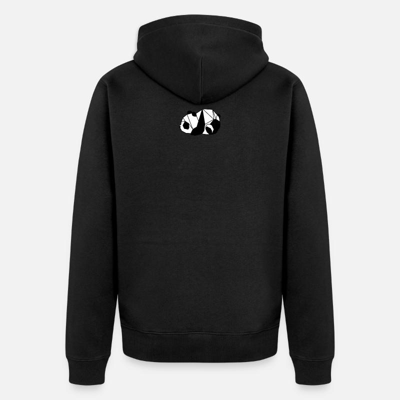 Panda couché - Veste à capuche bio Premium Unisexe - noir