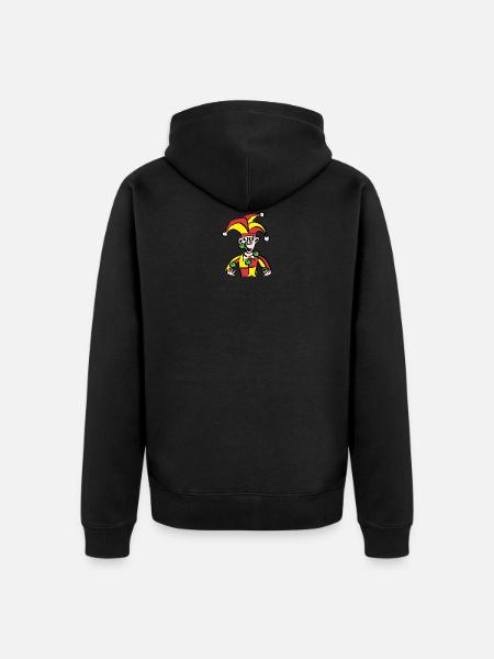 Clown / Joker - Unisex Premium Organic Zip Hoodie - black