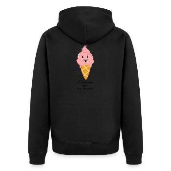 Crier pour la crème glacée - Veste à capuche bio Premium Unisexe - noir - Dos - Nico (187cm)