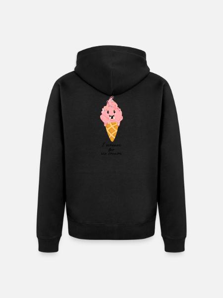 Scream for Ice Cream - Unisex Premium Organic Zip Hoodie - black