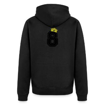 8 roi - Veste à capuche bio Premium Unisexe - noir - Dos - Nico (187cm)