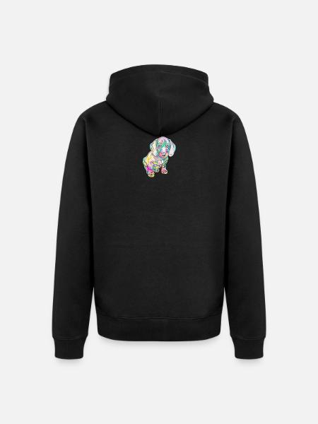 Teckel on Tour - Veste à capuche bio Premium Unisexe - noir
