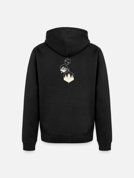 Nature lovers - Unisex Premium Organic Zip Hoodie - black