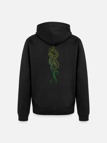 Original snake - Unisex Premium Organic Zip Hoodie - black