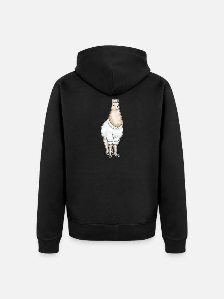 Lama Nurse - Unisex Premium Organic Zip Hoodie - black