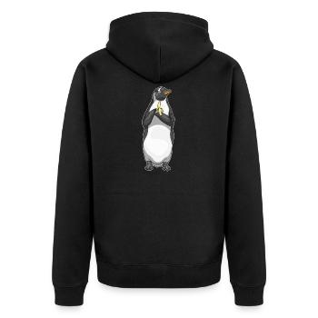 Banane Pingouin - Veste à capuche bio Premium Unisexe - noir - Dos - Nico (187cm)