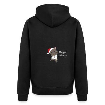 Tapir Noël Tapirs Animaux d’hiver - Veste à capuche bio Premium Unisexe - noir - Dos - Nico (187cm)