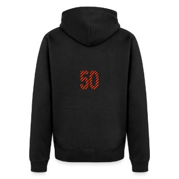 50. 50 ANS. 50e ANNIVERSAIRE. ANNIVERSAIRE 50 ANS. - Veste à capuche bio Premium Unisexe - noir - Dos - Nico (187cm)