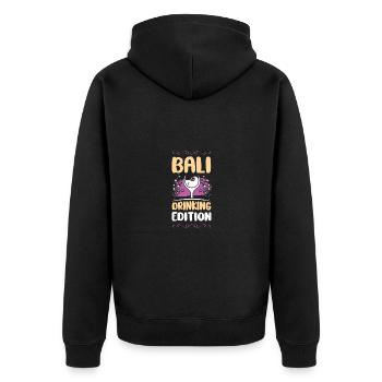 Bali Party Urlaub - Unisex Premium Bio Zip Hoodie - Schwarz - Hinten - Nico (187cm)