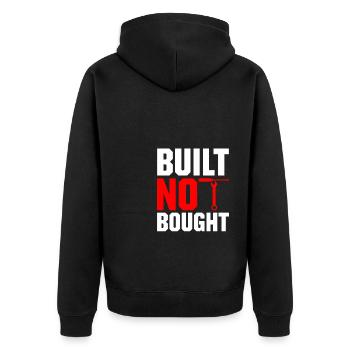 Built Not Bought Car Mechanic Automobile Repair Ca - Unisex Premium Organic Zip Hoodie - black - Back - Nico (187cm)